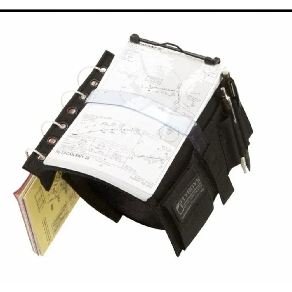 Flyboys FB1316 Kneeboard For Pilots with Eyelets & Clipboard Olive Green Velcro